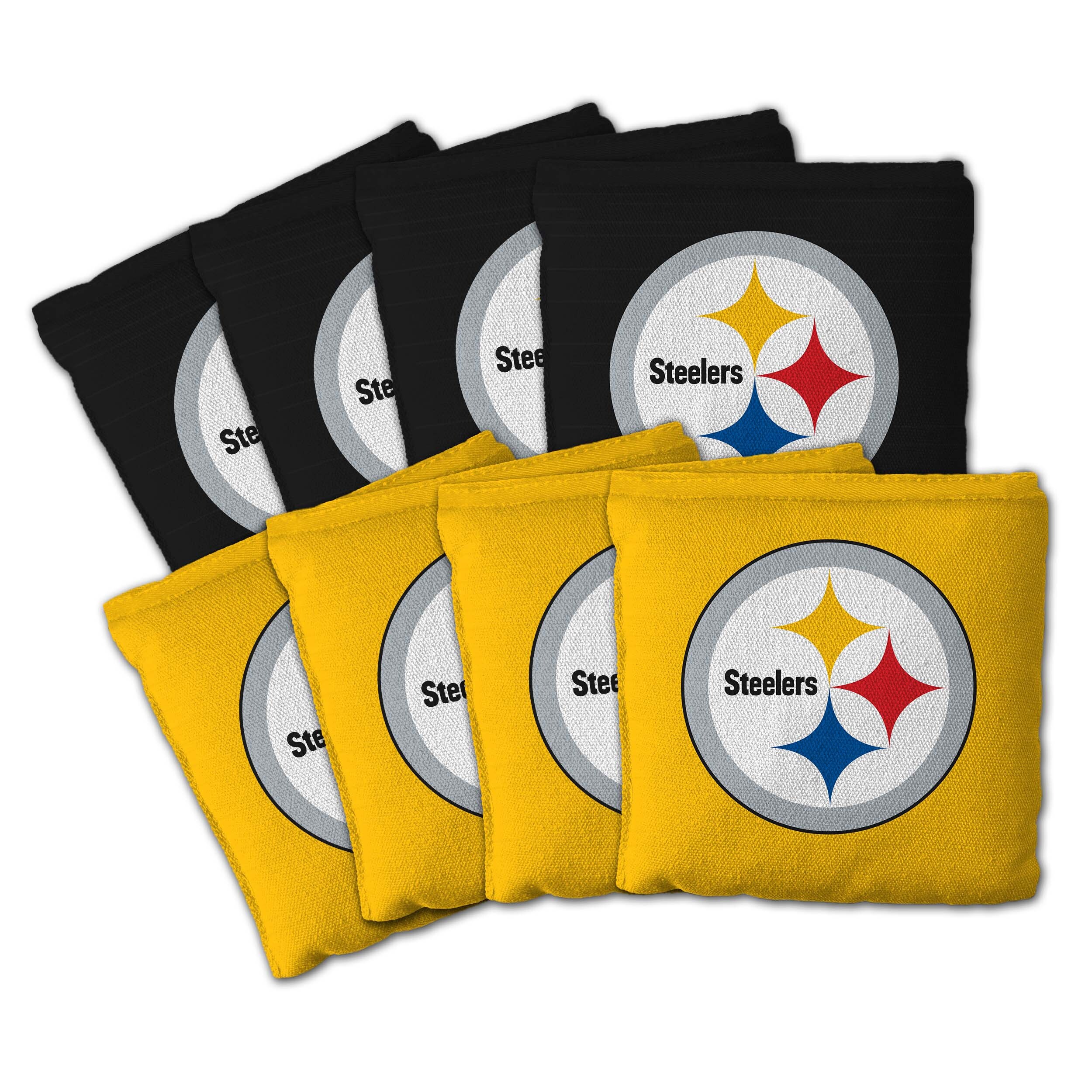 Pittsburgh Steelers dual-sided all-weather cornhole bags, set of eight